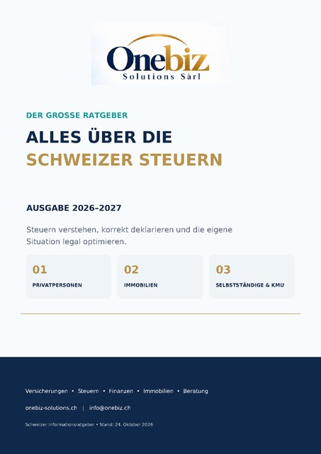 Cover: Alles über das Schweizer Steuerrecht 2026–2027