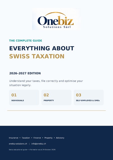 Cover: Everything about Swiss Taxation 2026–2027