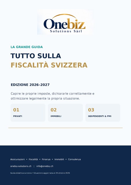 Copertina: Tutto sulla fiscalità in Svizzera 2026–2027