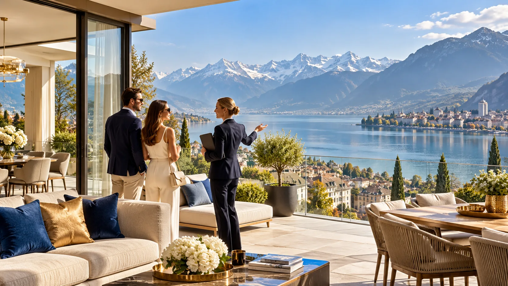 Immobilier sur la Riviera vaudoise et vue sur le Léman